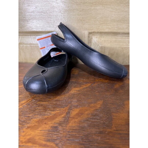 Crocs Black Olivia Slingback Flats Size 6 Sandals Slip On - Picture 1 of 6